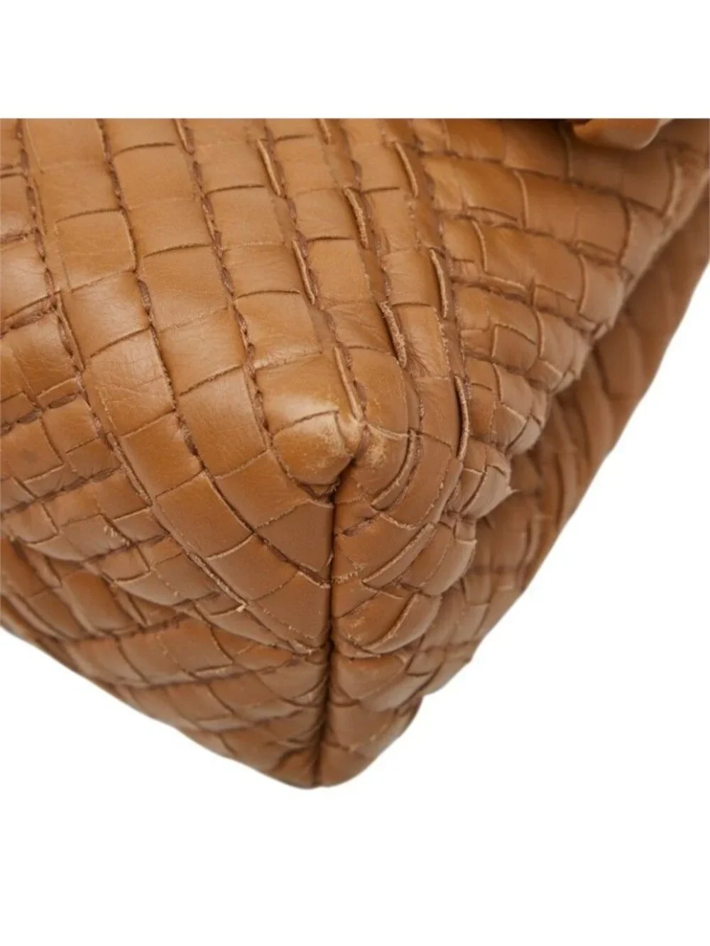 Bottega Veneta Intrecciato Olympia Small Chain Shoulder Bag Brown Leather